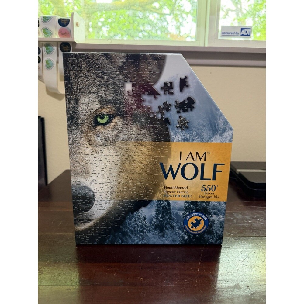 I Am Wolf Head-Shaped Jigsaw Puzzle - Complete 550 Pieces